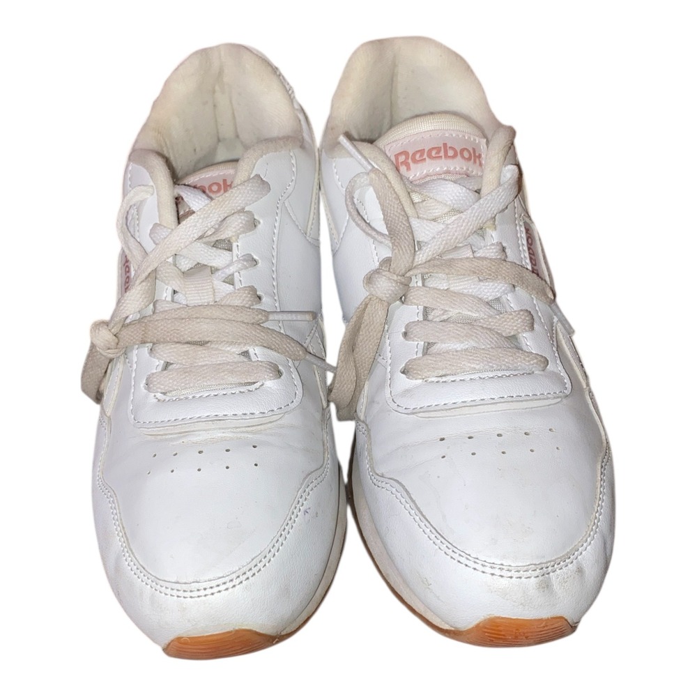 Reebok Women's White Leather Low Top Fashion Sneakers‎ Size 8